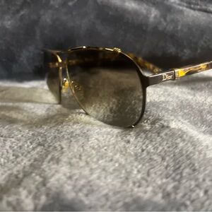 Dior Gold and Tortoise Aviator Sunglasses